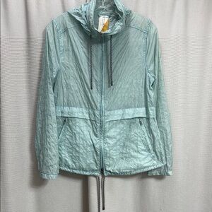 Free People Vintage Jacket SZ M Mint green packable lightweight hippie hike Y2K
